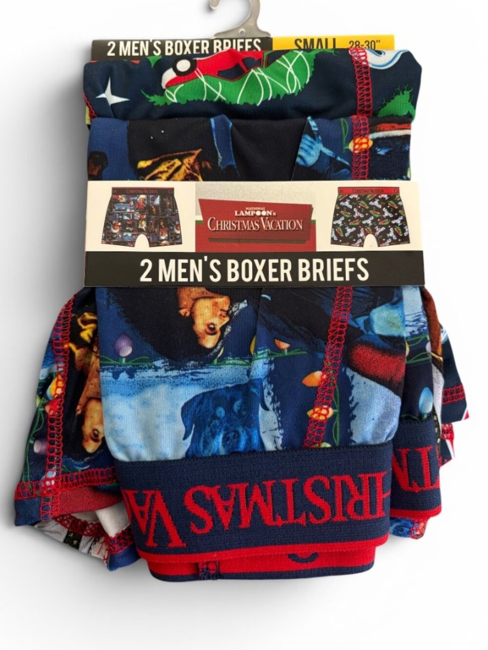 Men's National Lampoon Christmas Vacation 2pk Boxer Briefs Holiday Small 28-30